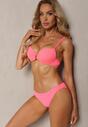 Bikini Roz Set Sutien Push-Up Chiloți Scurți Plasă Viktori