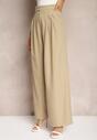 Pantaloni Bej de Costum cu Picior Larg Vikinne