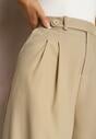 Pantaloni Bej de Costum cu Picior Larg Vikinne