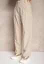 Pantaloni Bej din Bumbac cu Picior Larg Befia