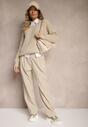 Pantaloni Bej din Bumbac cu Picior Larg Befia