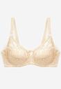 Sutien Bej Deschis Tip Full Cup cu Dantelă Vikiisire