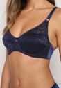 Sutien bleumarin tip Full Cup cu dantelă Vikiisire