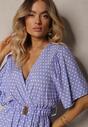 Rochie bleumarin tip creion cu finisaj asimetric și curea decorativă cu cataramă Eslefia