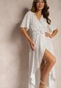 Rochie Albă Stil Cămașă cu Finisaj Asimetric și Curea Decorativă cu Cataramă Eslefia
