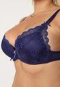 Sutien Albastru Bleu cu Dantelă Tinalle cu Bretele Reglabile