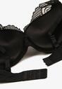 Sutien Push-Up Telovia Negru Cu Dantelă