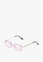 Ochelari de soare mov dreptunghiulari cu filtru UV Ellelirese