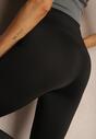 Czarne Spodnie High Waist z Elastycznego Materiału z Gumką w Talii Dorra