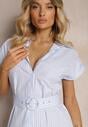 Rochie Cămașă din Bumbac cu Centură în Talie Nelassia