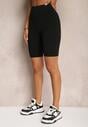 Czarne Szorty Kolarki High Waist z Gumką w Talii Xelfea