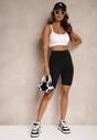 Czarne Szorty Kolarki High Waist z Gumką w Talii Xelfea