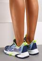 Bleumarin-Verde Pantofi Sport Sneakersi Talpă Plată Sistem Rotire Vimaritta