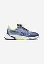 Bleumarin-Verde Pantofi Sport Sneakersi Talpă Plată Sistem Rotire Vimaritta