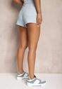 Jasnoniebieskie Denimowe Szorty Imitujące Spódnicę z Bawełny High Waist Nellmina