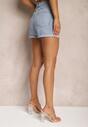 Niebieskie Bawełniane Szorty Denimowe High Waist Vimaelle