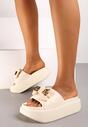 Bej Pantofi Slip-On Spumă cu Fundă Nellsina