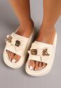 Bej Pantofi Slip-On Spumă cu Fundă Nellsina
