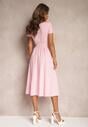 Rochie roz Talia Imprimeu petrecere Rimadea