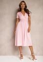 Rochie roz Talia Imprimeu petrecere Rimadea