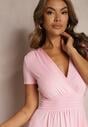 Rochie roz Talia Imprimeu petrecere Rimadea