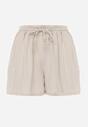 Șort Bej Croi Lejer Talie Înaltă Elastic Vimallora