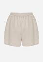 Șort Bej Croi Lejer Talie Înaltă Elastic Vimallora