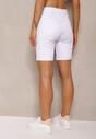Białe Jeansowe Szorty Push-Up z Przetarciami High Waist Namsalin