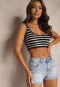 Niebieskie Denimowe Szorty z Bawełny High Waist z Efektem Push-Up Zoebe