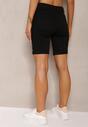Czarne Jeansowe Szorty Push-Up z Przetarciami High Waist Namsalin