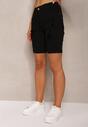 Czarne Jeansowe Szorty Push-Up z Przetarciami High Waist Namsalin