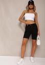 Czarne Jeansowe Szorty Push-Up z Przetarciami High Waist Namsalin