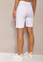 Białe Szorty High Waist z Bawełny Vimarions