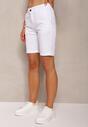 Białe Szorty High Waist z Bawełny Vimarions