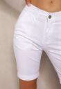 Białe Szorty High Waist z Bawełny Vimarions