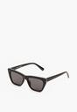 Czarno-Srebrne Okulary Przeciwsłoneczne Cat Eye z Filtrem UV Diralea