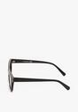 Czarno-Srebrne Okulary Przeciwsłoneczne Cat Eye z Filtrem UV Diralea
