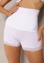 Biała Bielizna modelująca High Waist z Koronką Hivivia