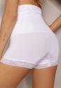Biała Bielizna modelująca High Waist z Koronką Hivivia
