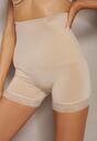 Beżowa Bielizna modelująca High Waist z Koronką Hivivia