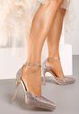 Pantofi stiletto Nelefia Culoarea șampaniei