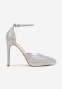 Pantofi stiletto Nelefia Argintii