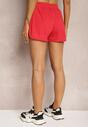 Czerwone Szorty Dresowe z Dodatkiem Bawełny High Waist Florazen