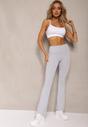 Jasnoniebieskie Spodnie Dzwony High Waist z Gumką w Talii Laramae