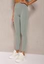 Ciemnozielone Sportowe Legginsy High Waist Quarefia