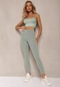 Ciemnozielone Sportowe Legginsy High Waist Quarefia