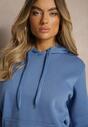 Niebieska Bluza Basic z Kapturem Corbetes