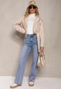 Jasnoniebieskie Szerokie Jeansy z Dodatkiem Bawełny High Waist Otharia