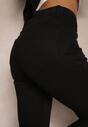 Czarne Jeansy Skinny High Waist z Bawełną Evithas
