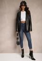 Niebieskie Jeansy Skinny High Waist z Bawełną Evirinase